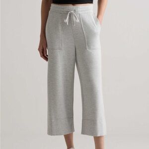 SuperSoft Fleece Cropped Wide Leg Pants